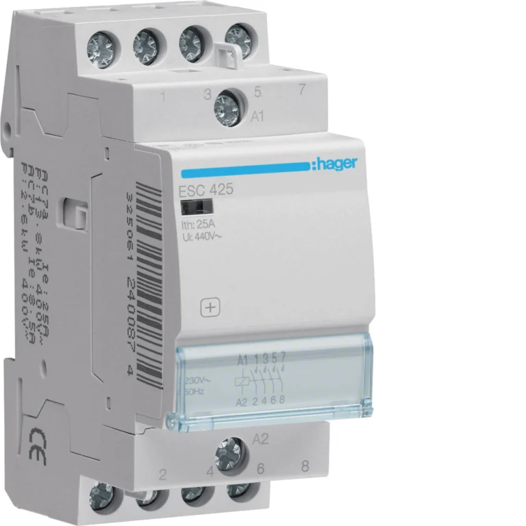 Hager — contacteur ESC425 à quatre pôles